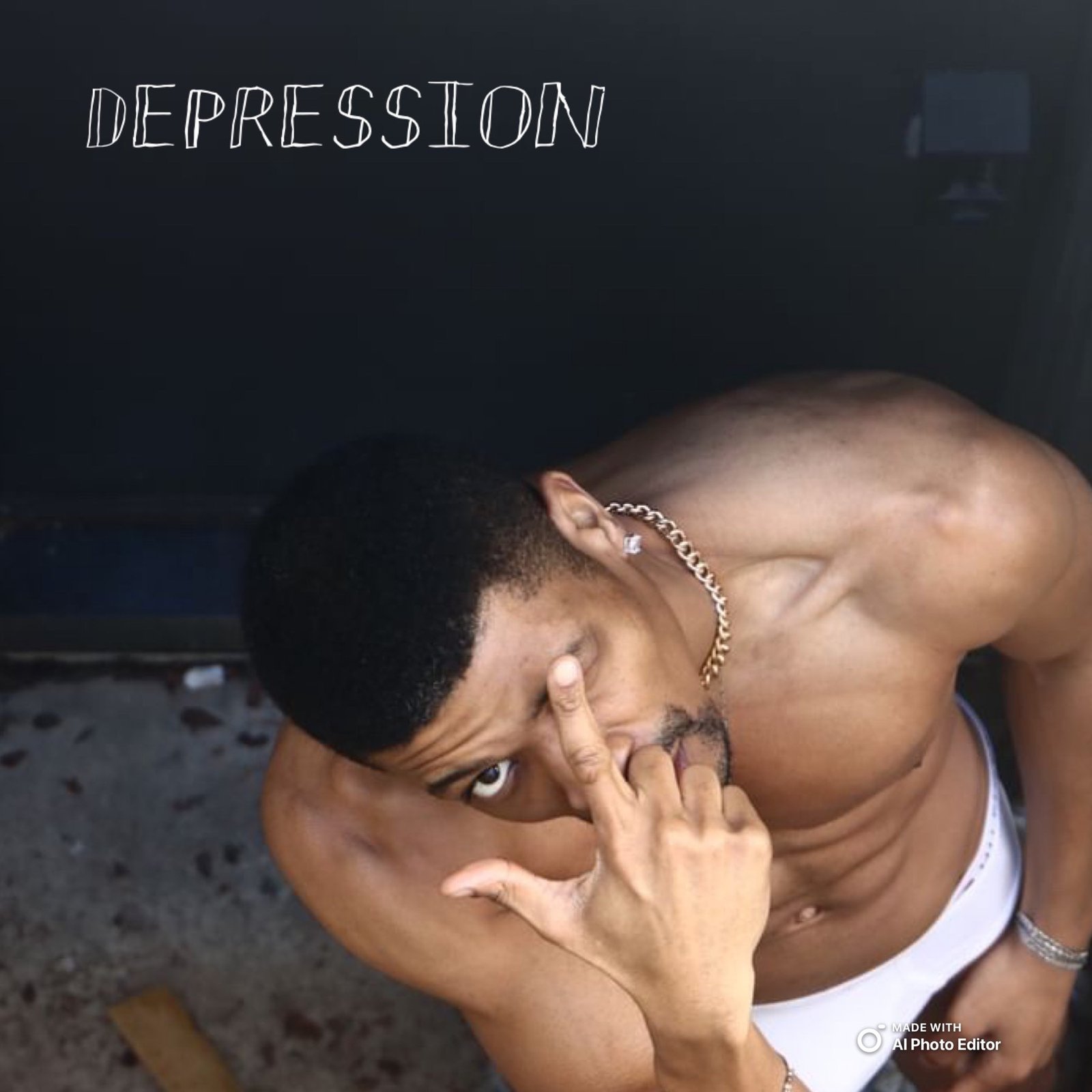 Depression release artwork featuring Sam Dauphin